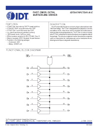 Datasheet IDT54FCT541D производства IDT
